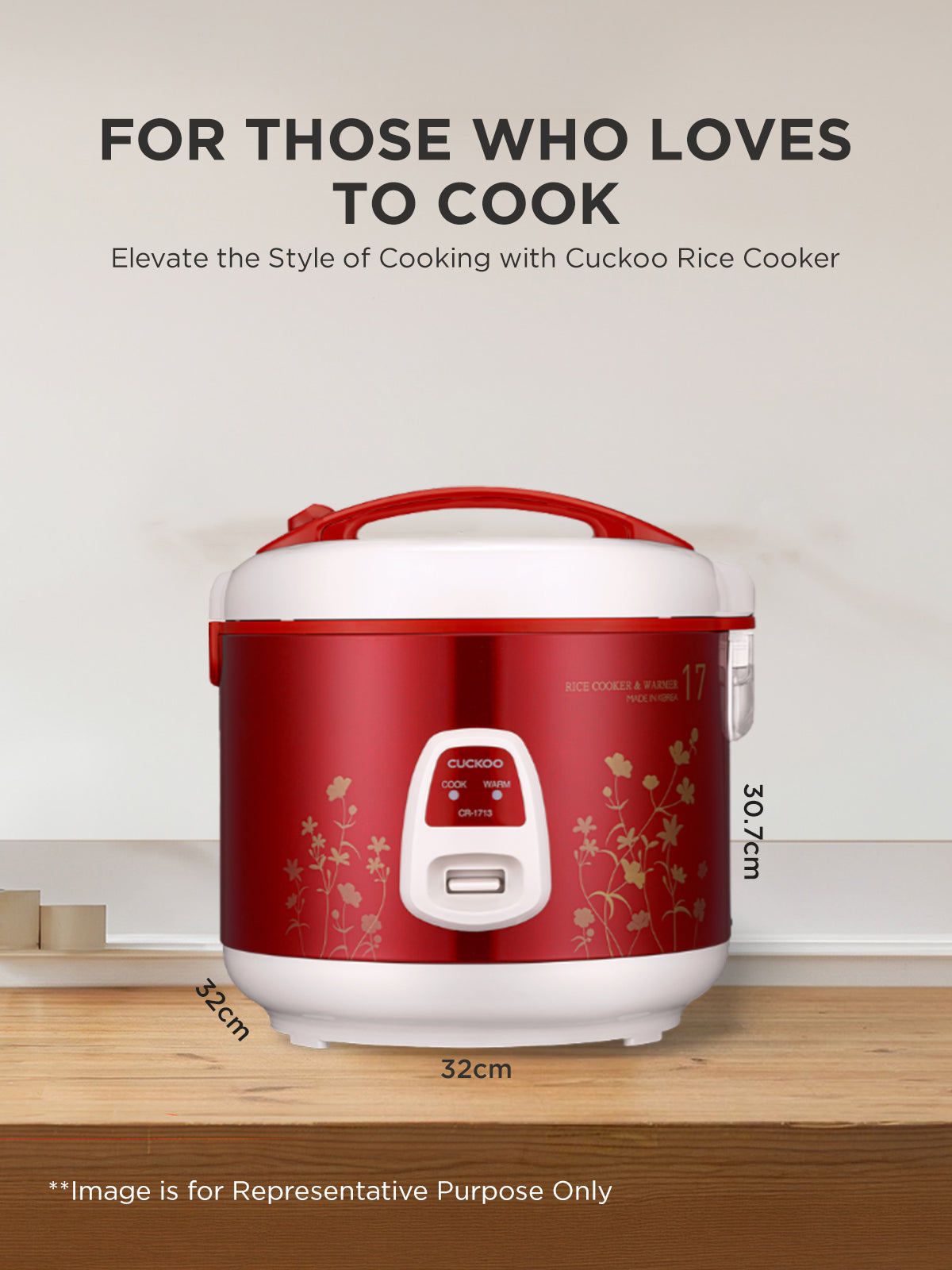 Cuckoo Rice Cooker 2.8 Litre | Watt 500 | (CR-1713)